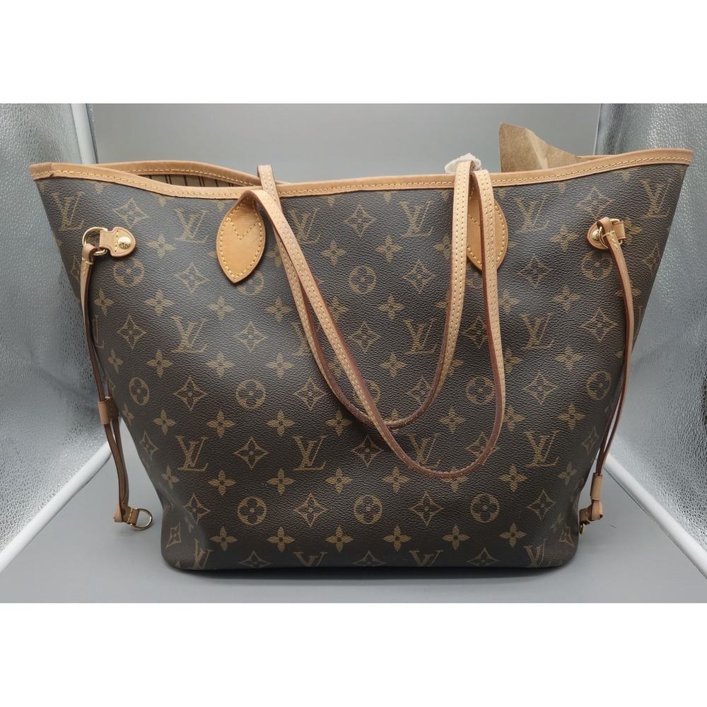 Louis Vuitton Neverfull MM Tote Brown Monogram Canvas Shoulder Bag [GNH021356]